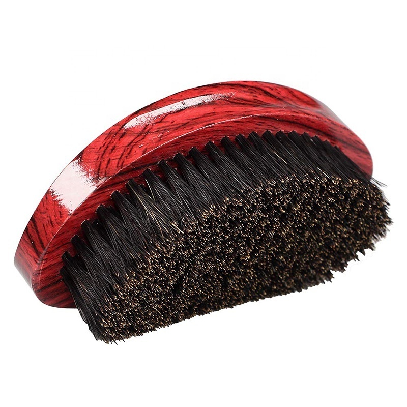 Hot red wood grain custom logo 360 wave detangling hair brush