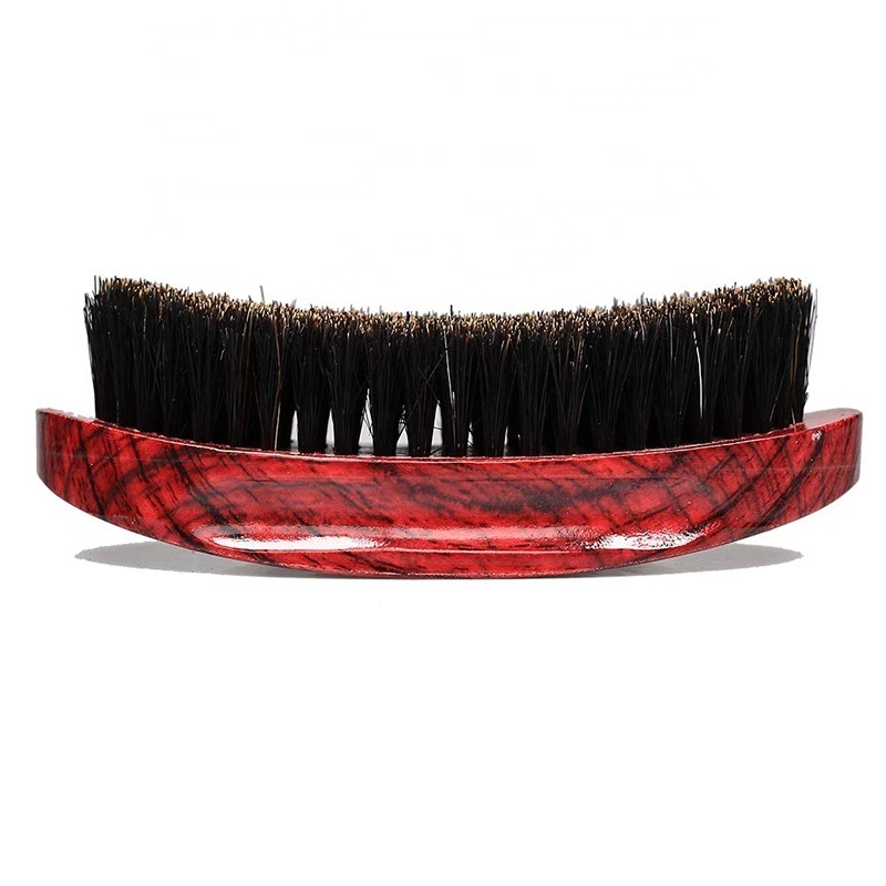 Hot red wood grain custom logo 360 wave detangling hair brush