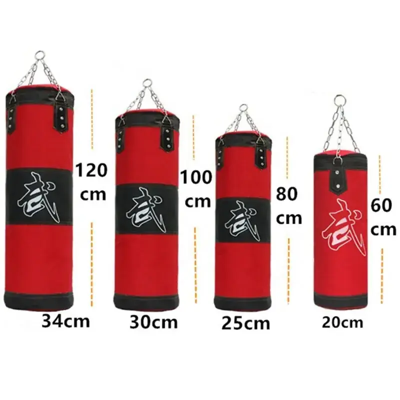 CHENGMO SPORTS Unfilled Free Standing Workout Taekwondo Sand Bag Hanging Punching Boxing Bag Set with Gloves and Accessories