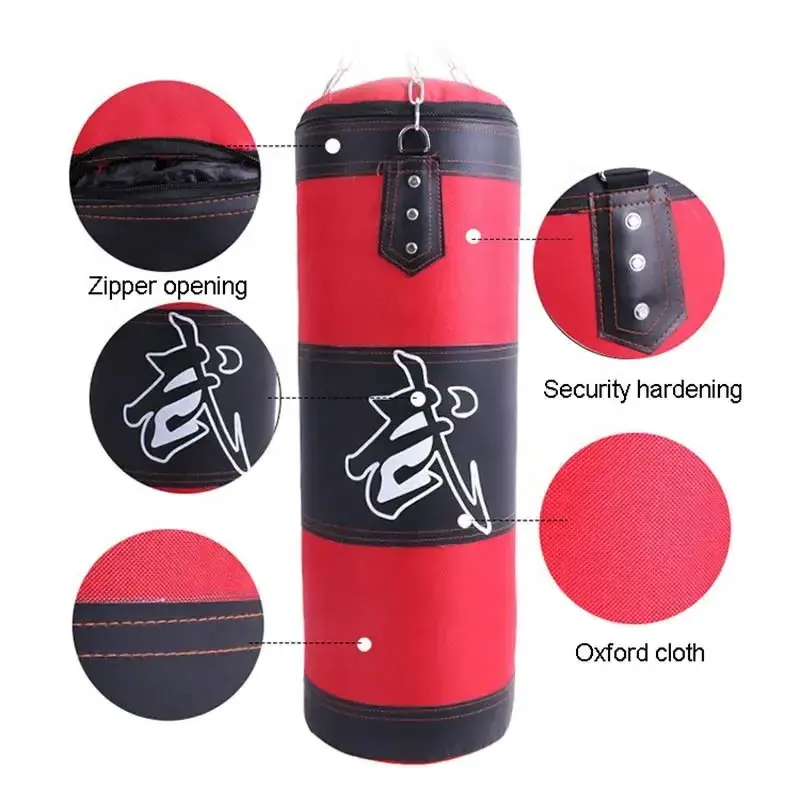 CHENGMO SPORTS Unfilled Free Standing Workout Taekwondo Sand Bag Hanging Punching Boxing Bag Set with Gloves and Accessories