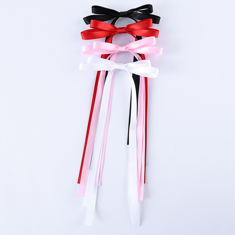 CN Boutique Girls Barrette Satin Bows Ribbon Long Tail Sailor Hair Clip Kids Hair Accessories