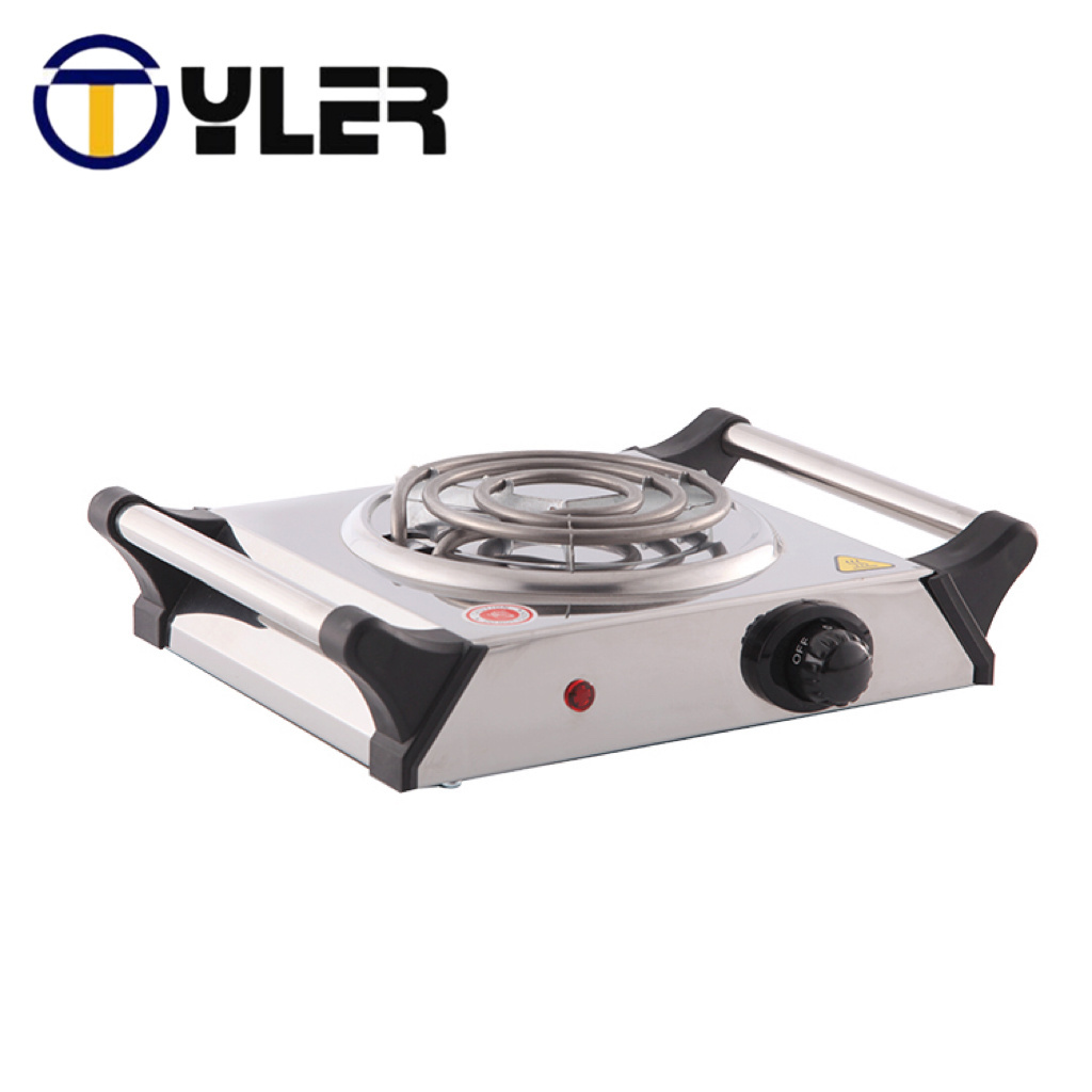 Tyler 1000W Single Burner Stainless Steel Electric Hot Plate Stove for Kitchen Cooking Food Warming Heater