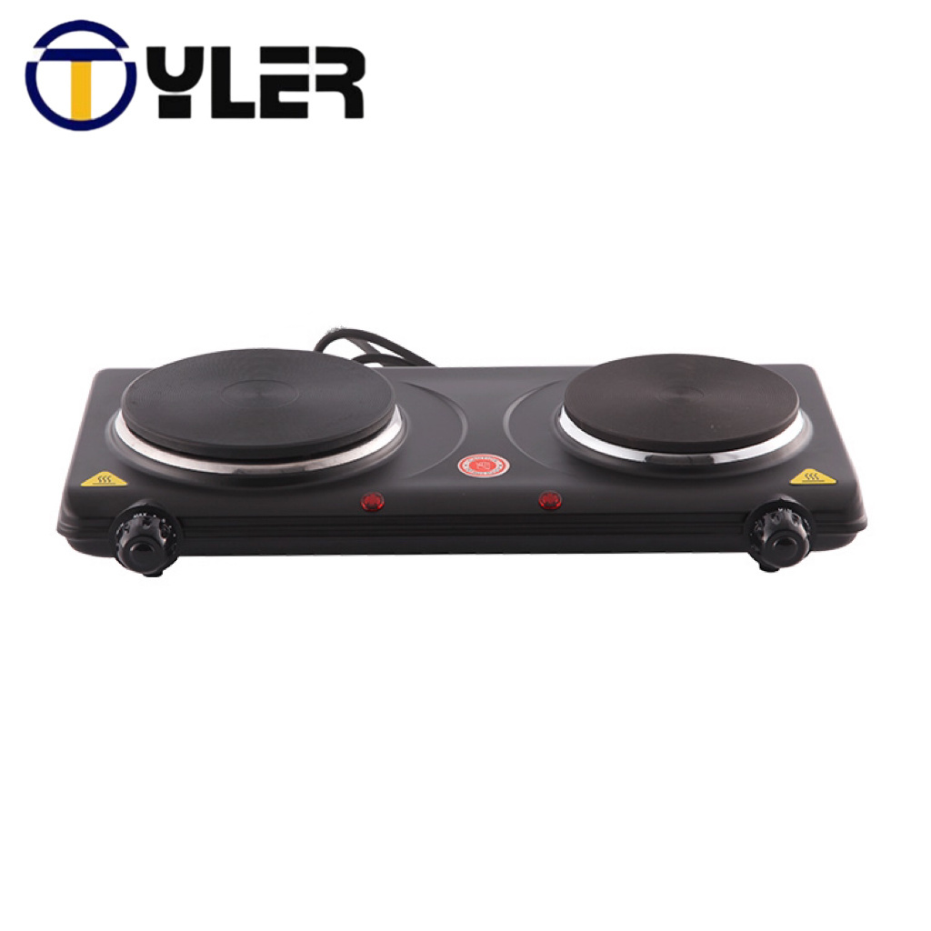 Tyler 1500W Home Appliance Double Burner Soild Hotplate Portable Cooking Stove Electric Hot Plates For Cooking