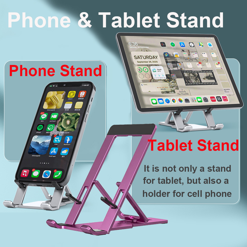 foldable soporte para celular portable aluminum smartphone tablet mobile stand phone stand holder