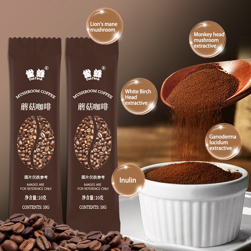 OEM/ODM mushroom coffee private label organic mushroom coffee powder lions mane mushroom coffee