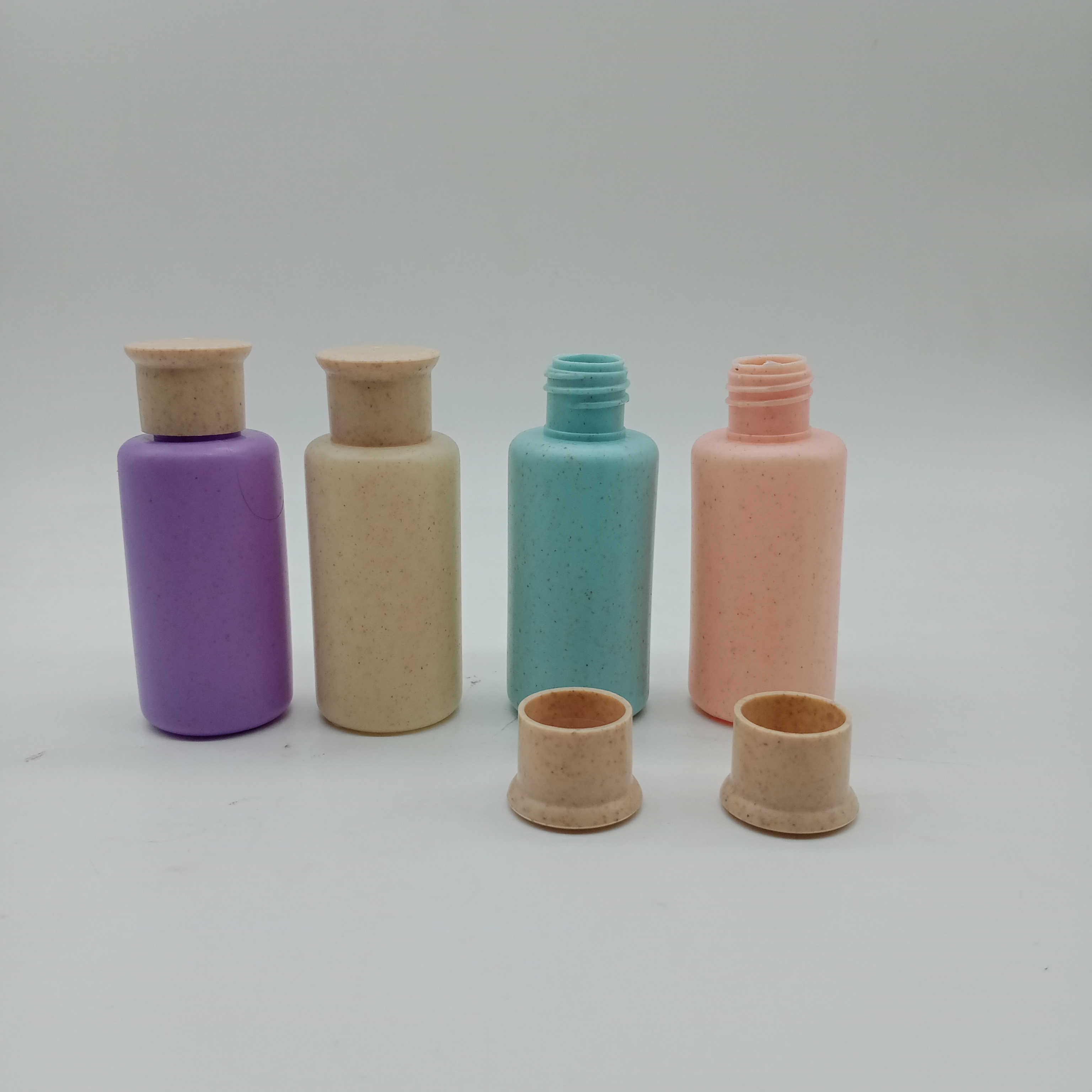 Eco 2023 Hot Sales Best Price New Design 30ml Biodegradable Wheat Straw Packing Plastic Shampoo Bottle For Cosmetic Container