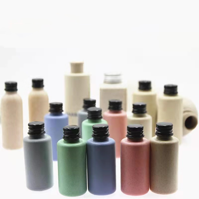 Eco 2023 Hot Sales Best Price New Design 30ml Biodegradable Wheat Straw Packing Plastic Shampoo Bottle For Cosmetic Container