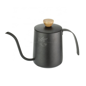 Black Long Narrow Spout Tea Kettle Coffee Tea Pot Stainless Pour Over Drip Coffee Tea Pot Gooseneck