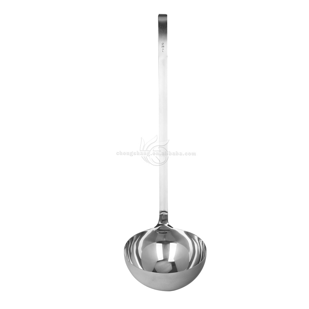 Kitchen Utensils Make Cooking Ladle Rustproof Heat Resistance Integral Forming Stainless Steel Soup Ladle