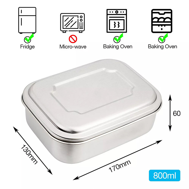 Hot Sales Stainless Steel Lunch Box Leak 3 Compartment Bento Box Proof With Divider For Kids School