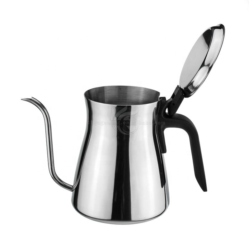 Stainless Steel Gooseneck Teapot with Pour Spout Stovetop Pour-Over Coffee and Tea Kettle