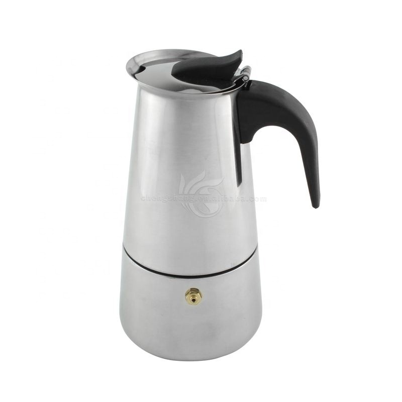 Hot Sale Mirror Polish Metal Espresso Stainless Steel Coffee Maker Turkish Filter Drip Coffee Maker