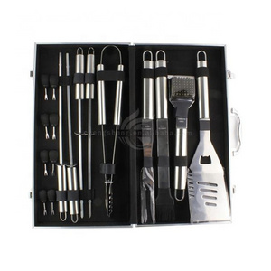 Barbeque Tool Box Spatula, Tongs, Forks, and Basting Brush BBQ Tool Set Grilling Accessories Kit