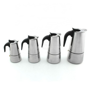 Hot Sale Mirror Polish Metal Espresso Stainless Steel Coffee Maker Turkish Filter Drip Coffee Maker