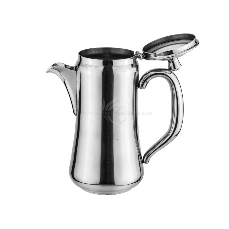 Modern promotional tall stainless steel silver coffee japanese tea pot and kettle set Classic teapot