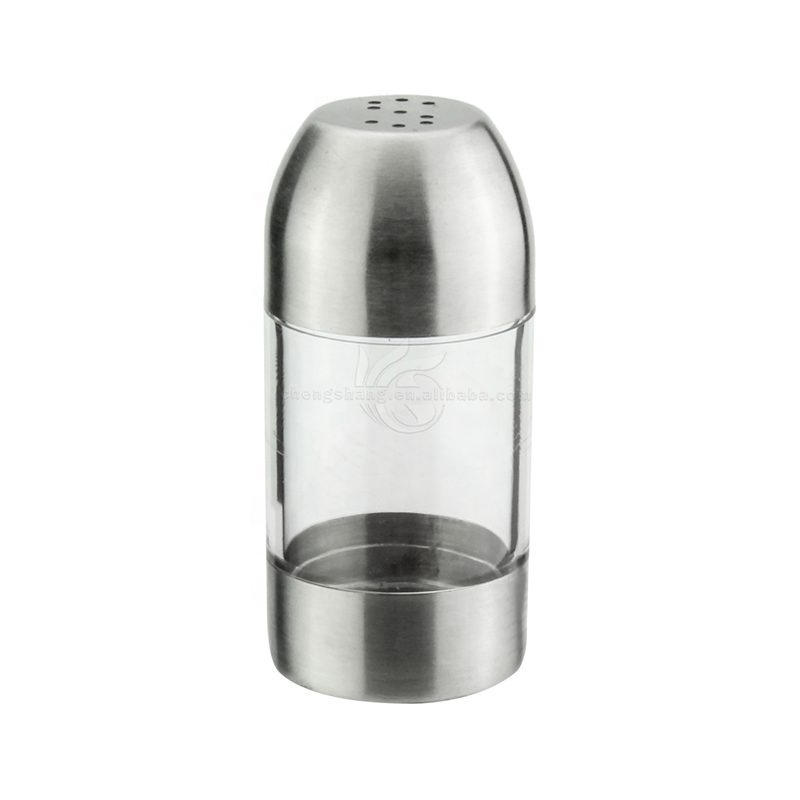 Metal Holder Stand Stainless Steel Salt Shaker Oil Bottle Dispenser & Salt Pepper Shaker 4pcs Seasoning Set