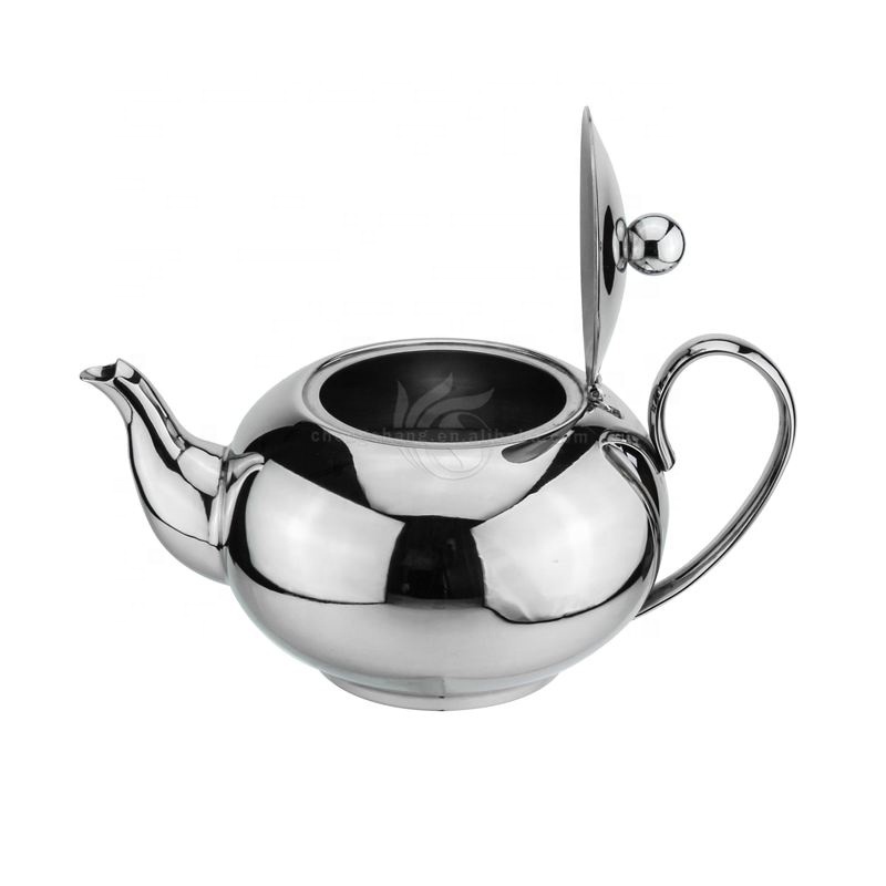 Teapot Pot with Infuser for Loose Tea Stainless Steel Coffee Kettle Stovetop Tea Pot Strainer Office Hot Water Mirror Finishing