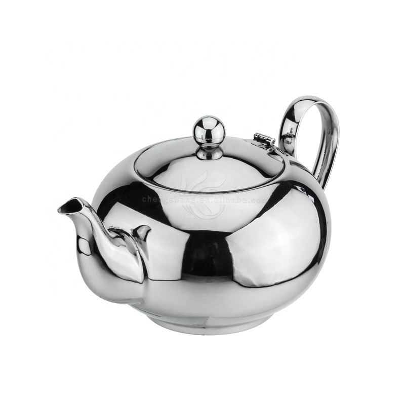 Teapot Pot with Infuser for Loose Tea Stainless Steel Coffee Kettle Stovetop Tea Pot Strainer Office Hot Water Mirror Finishing