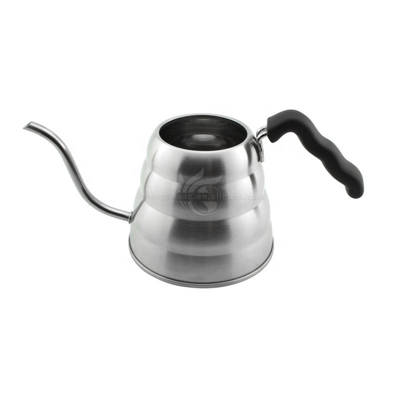 Stainless Steel 18/8 Gooseneck Pour Over Coffee Kettle - Built-in Thermometer - For Hand Drip Coffee