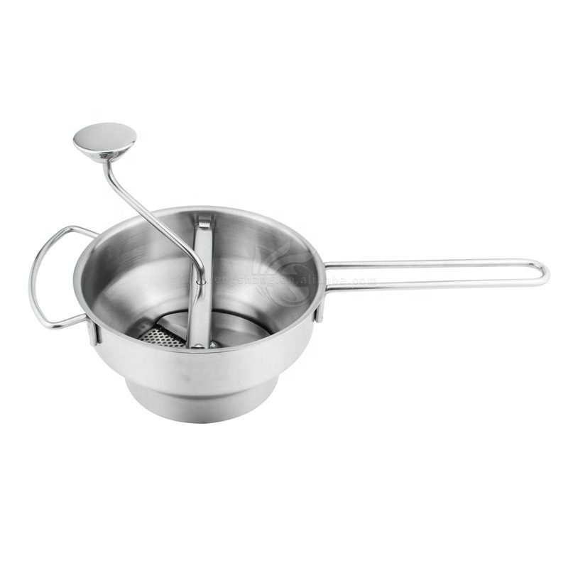 Wholesale Deluxe Stainless steel Healthy Manual Food Mill Cookware, 2 Quart Capacity, 3 Milling Discs, Dishwasher Safe