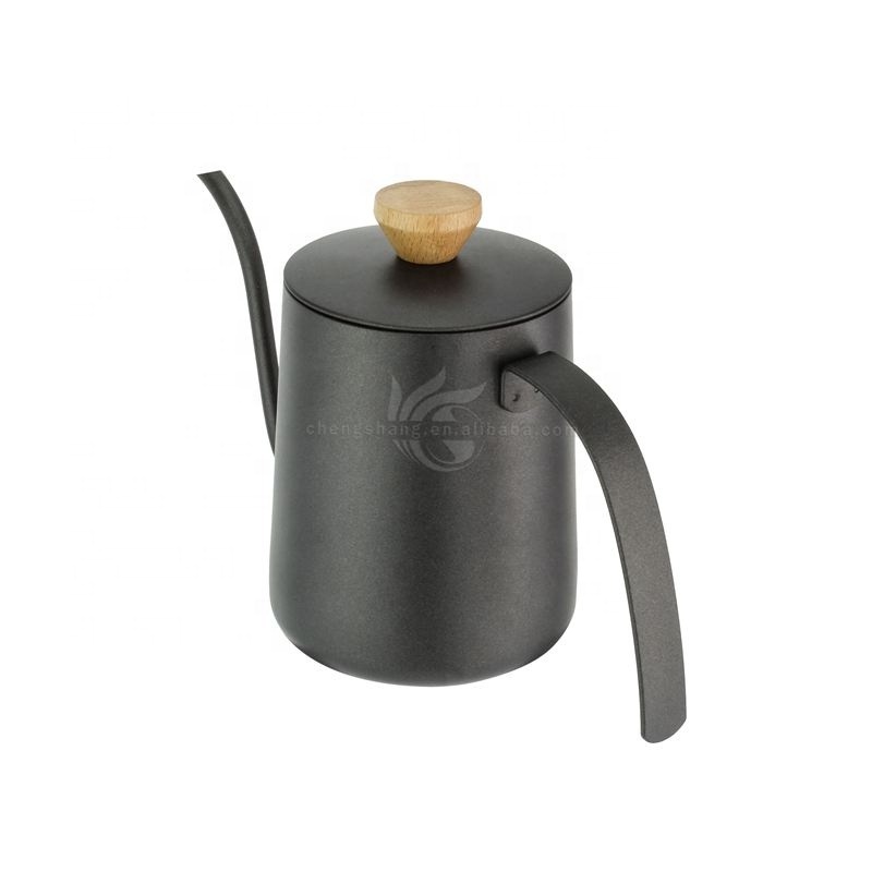 Black Long Narrow Spout Tea Kettle Coffee Tea Pot Stainless Pour Over Drip Coffee Tea Pot Gooseneck