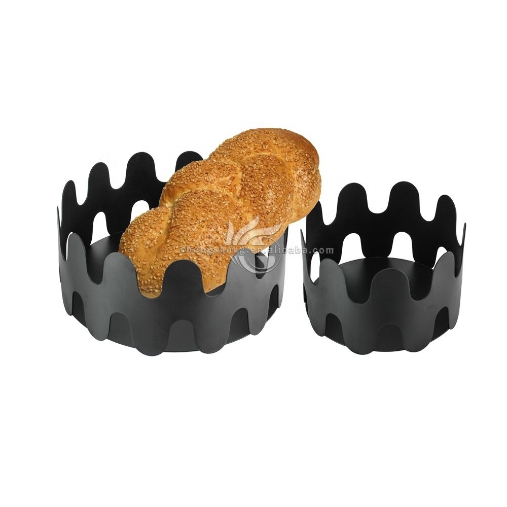 New Design Fish Bone Shape Stainless Steel Fruit Bread Stand Holder