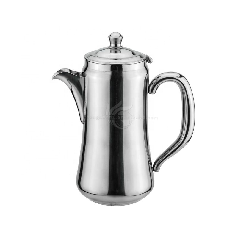 Modern promotional tall stainless steel silver coffee japanese tea pot and kettle set Classic teapot