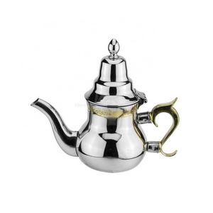 Wholesale Arabic Warmer High Quality 3-size Metal Stainless Steel Antique Teapots