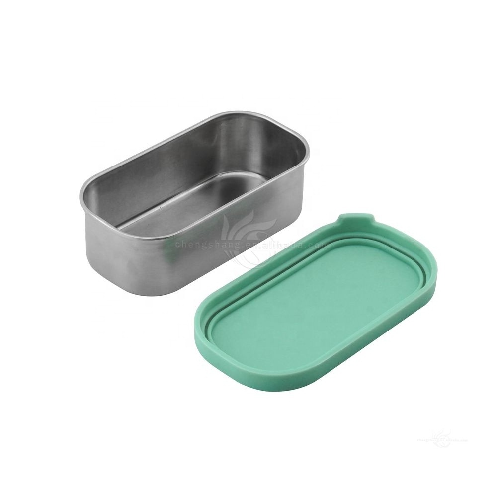 Stainless Steel Sauce Cups Individual Round Condiments Ramekins, Silicone Lid Portion Dipping Sauce Box Kitchen Set