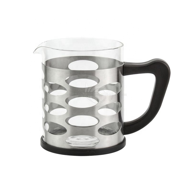 Filtering Heat Resistant Borosilicate Glass Coffee Maker Metal French Press Stainless Steel french press 500ml