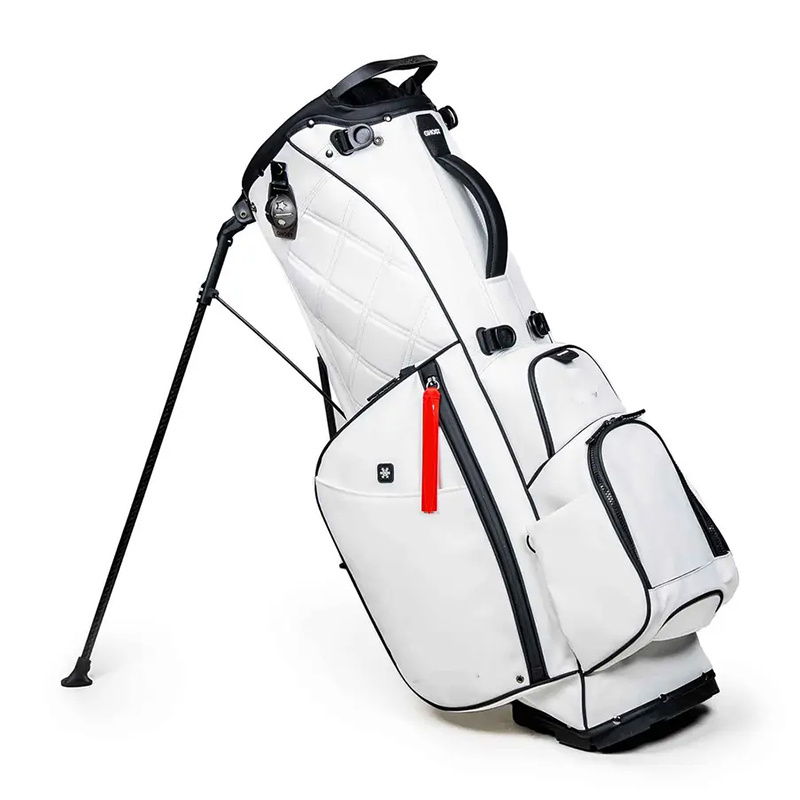 Manufacturer Supplier personalized customized white pu leather golf stand cart tour bag