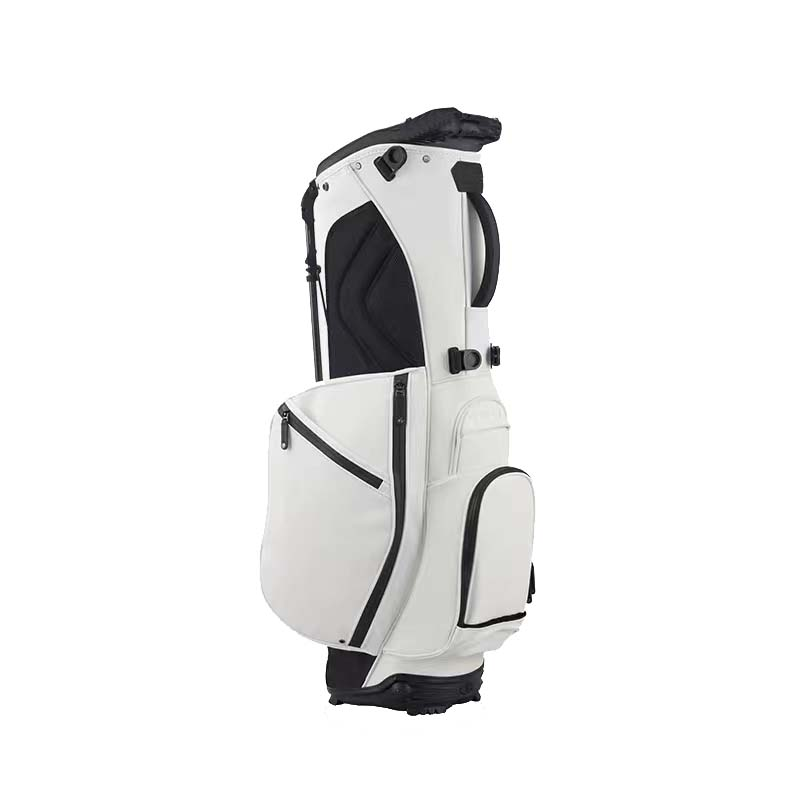 Chengsheng Deluxe White and Pink Gold Stand Bag Pu Leather Waterproof Golf Bag With High Quality Custom logo for men and ladies