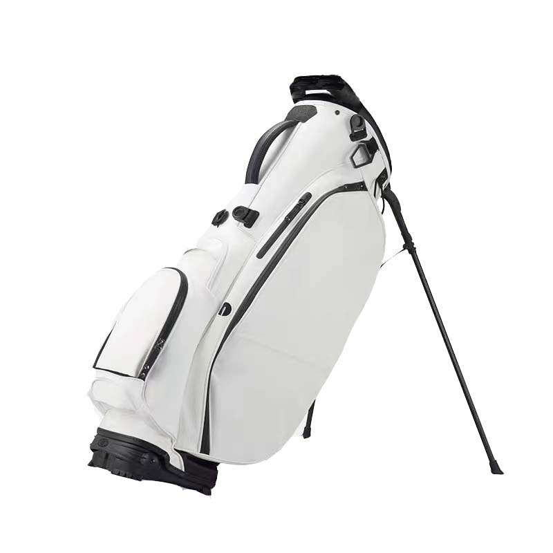 Chengsheng Deluxe White and Pink Gold Stand Bag Pu Leather Waterproof Golf Bag With High Quality Custom logo for men and ladies