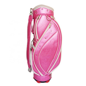 Wholesale Professional golf tour staff bag Pink golf bag staff Womens custom golf staff bags Ladies