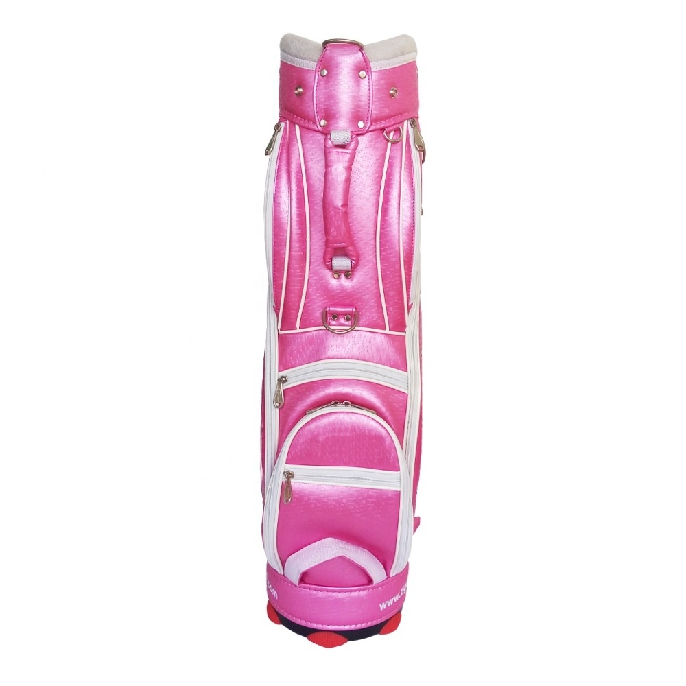 Wholesale Professional golf tour staff bag Pink golf bag staff Womens custom golf staff bags Ladies