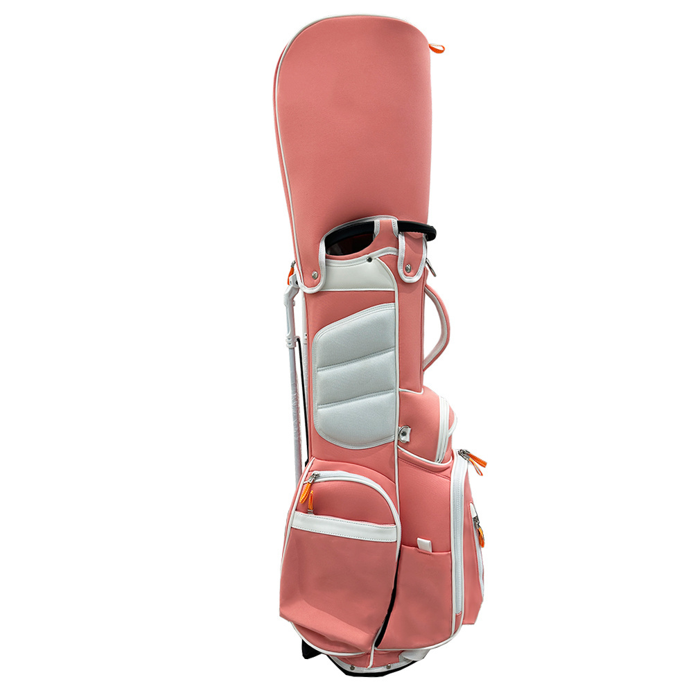 ChengSheng 2024 Super New Pink Lightweight Pu Icecream Color Waterproof Golf Bag Stand with Custom logo for Lady