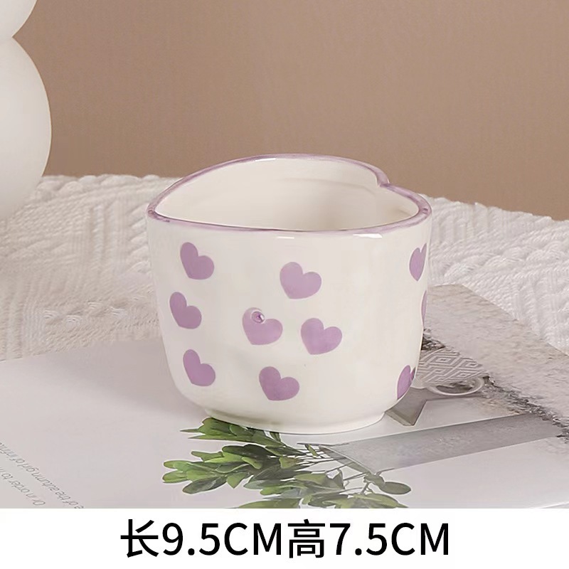 Custom logo wholesale heart shape ceramic candle holder romantic ceramic candle jar for home wedding decor