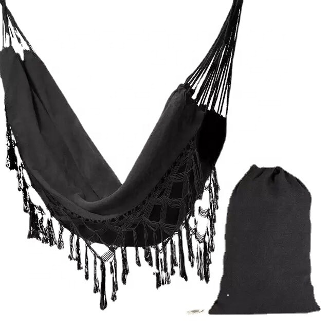 2 Persons 550-Pound Tassel Hammock Boho Double Outdoor Patio Camping Beach swing boho hammock