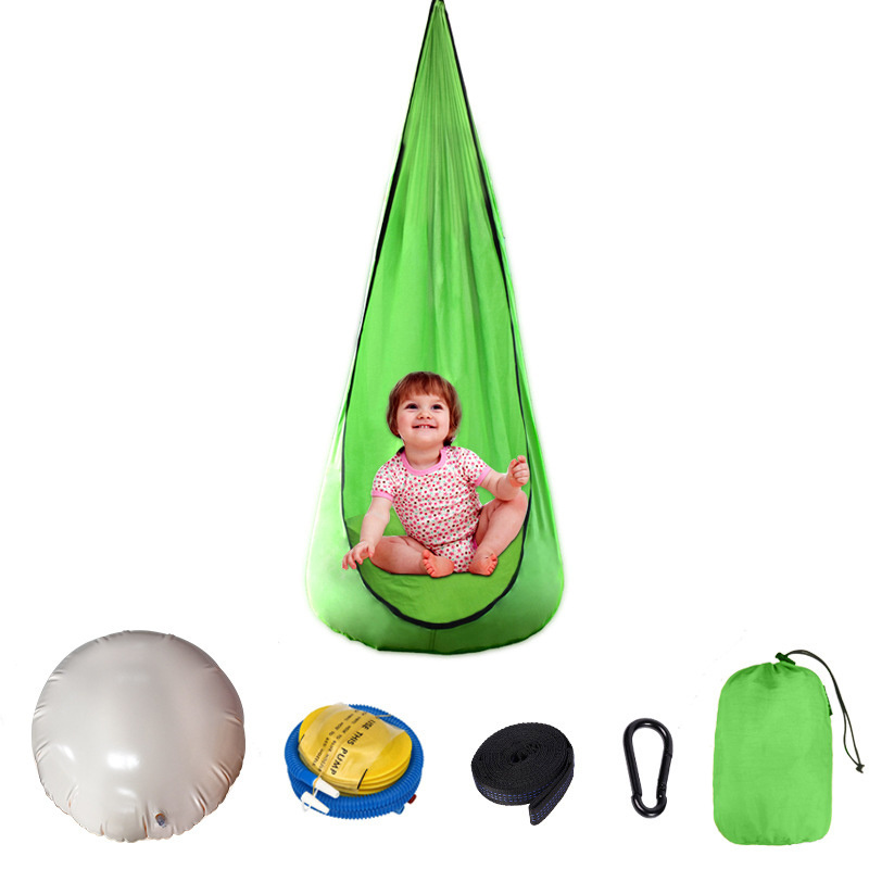 Manufacturer Custom Outdoor Tree  Kids Pod Swing Seat 100% Nylon Child Baby Hammock Hanging Chair