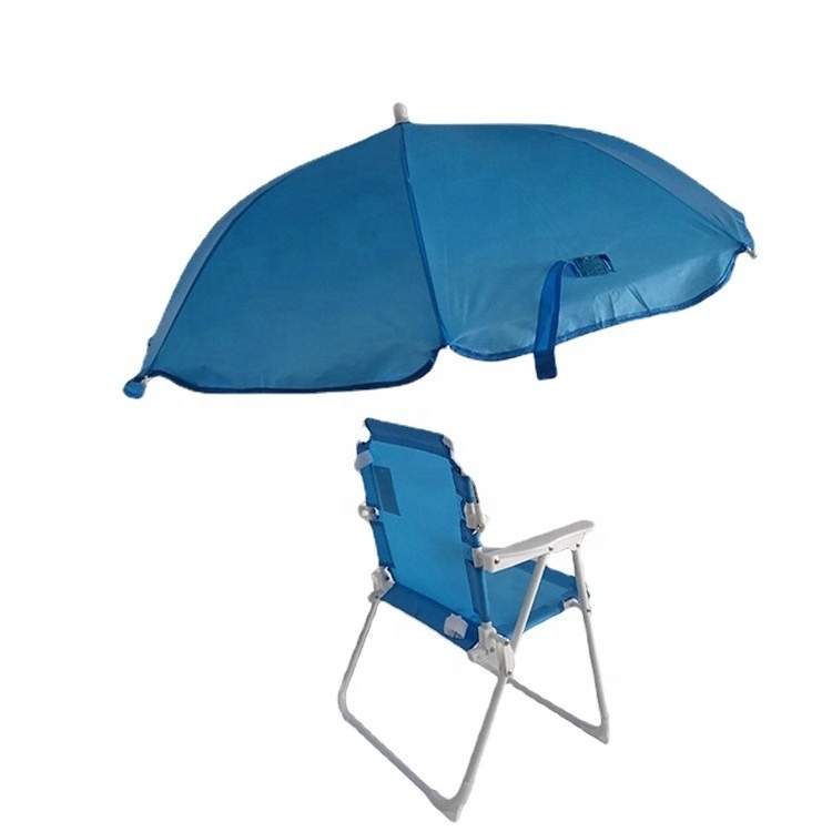 OEM Kids Easy Foldable Beach Chair Umbrella Easy Take Outdoor Lightweight Baby Folding Camping Chair Moon Chairs With Umbrella