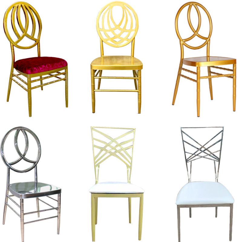 Banquet Chair Acrylic Chavari Banquet Dinner Metal Steel  Chiavari Chairs For Wedding