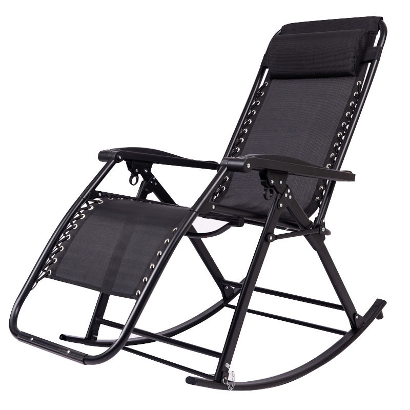 Folding Beach Rocking Chair zero gravity single folding sleeping chair recliner adult leisure elderly   camping lounger Chair