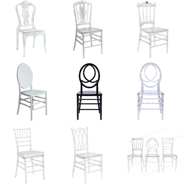 Banquet Chair Acrylic Chavari Banquet Dinner Metal Steel  Chiavari Chairs For Wedding