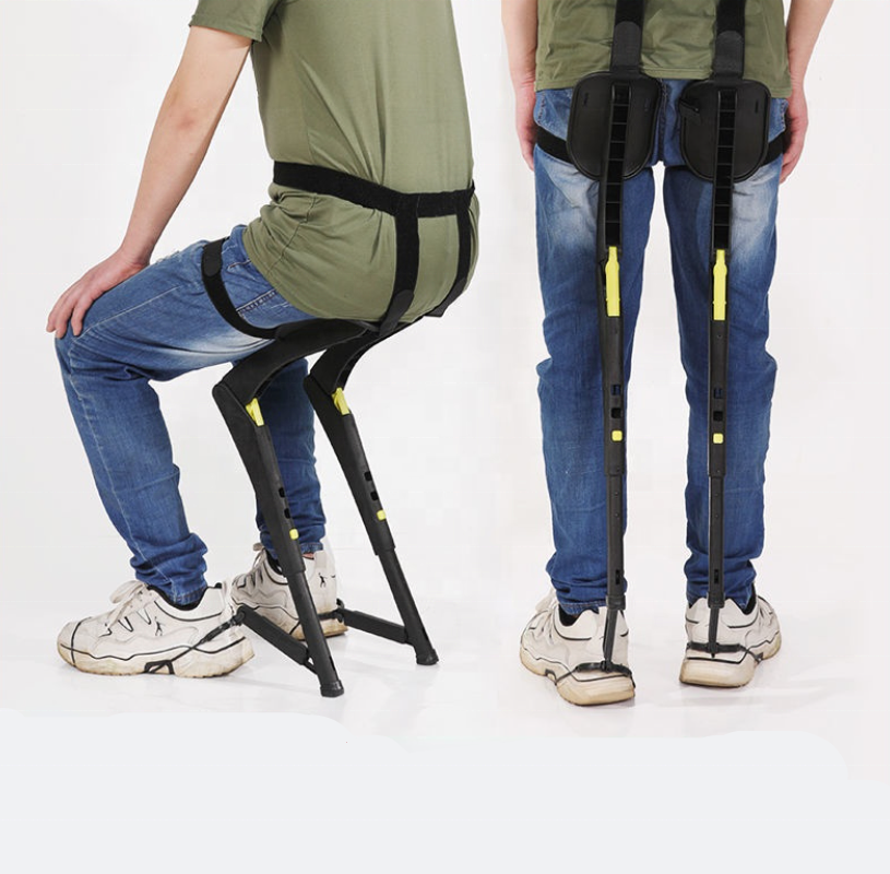 Exoskeleton Wearable chair  Lightweight Folding Chair Fishing Folding Stool Outdoor Portable Travel Multifunctional Seat Stool