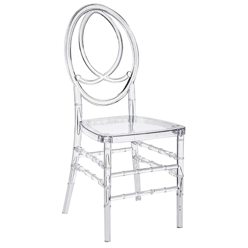 Wholesale hotel Transparent Polycarbonate Crystal Resin Plastic Event Acrylic Wedding Chiavari Chair Plastic PC Bamboo Chair