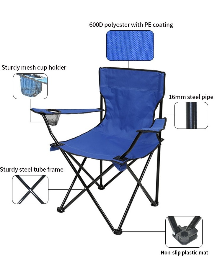 Wholesale Promotional Cheap Folding Travel Beach Portable Used Aldi Foldable Camping Chair