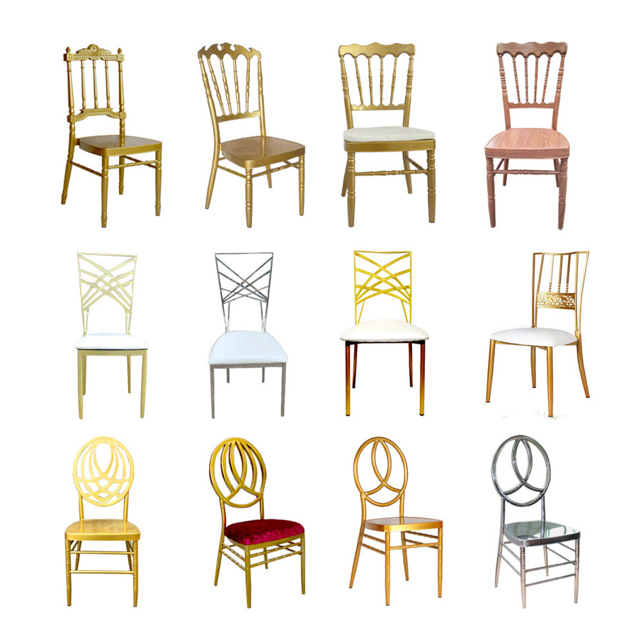 Banquet Chair Acrylic Chavari Banquet Dinner Metal Steel  Chiavari Chairs For Wedding