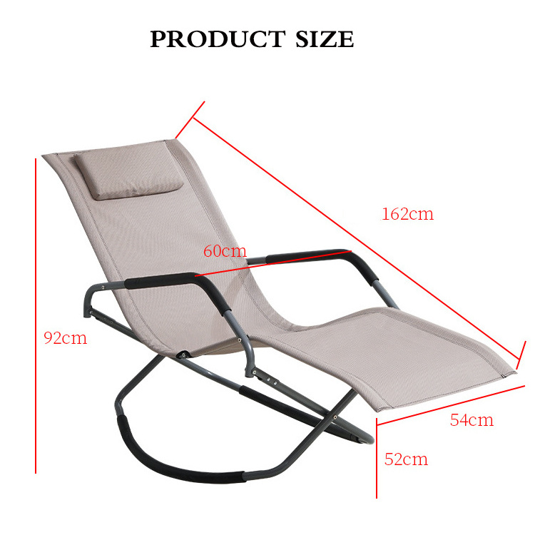 Rocking Lounger Luxury Outdoor Orbital Zero Gravity Folding Rocking Patio Lounge Chair