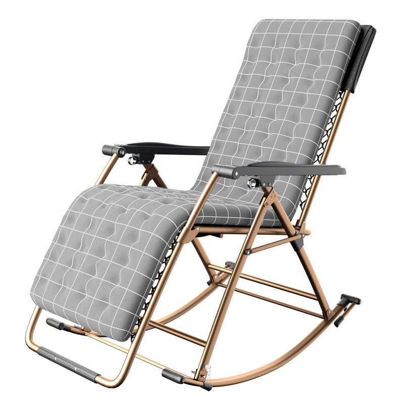 Folding Beach Rocking Chair zero gravity single folding sleeping chair recliner adult leisure elderly   camping lounger Chair