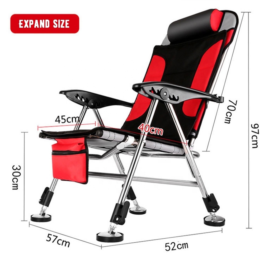 Fishing Chair Beach  Outdoor Foldable Chair Recliner Portable Multifunction Fishing Chair With Bag